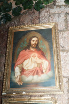 Jesus Christus, der Friedensfürst. Bildnis in der Rindenkapelle in Holzhausen.